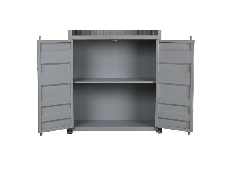 Лавица Home ESPRIT Сив Небесно синьо Метал Дървен MDF 87 x 44 x 168,5 cm