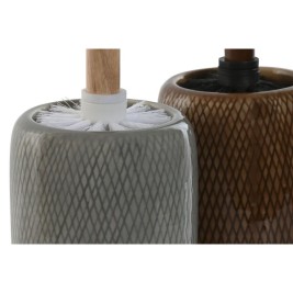 Четка за Баня Home ESPRIT Кафяв Сив полиетилен Каменинов 11 x 11 x 40 cm (2 броя)