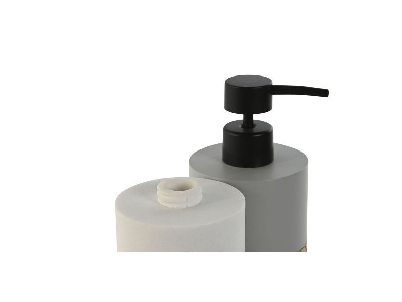 Дозатор за Сапун Home ESPRIT Бял Сив Естествен Смола полиетилен 7,5 x 7,5 x 18,5 cm (2 броя) Дозатор за Сапун Home ESPRIT Бял Сив Естествен Смола полиетилен 7,5 x 7,5 x 18,5 cm (2 броя)