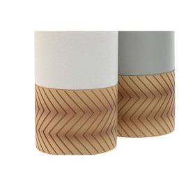 Чаша Home ESPRIT Бял Сив Естествен Смола 7 x 7 x 10,5 cm (2 броя)