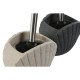 Четка за Баня Home ESPRIT Сив Сметана Смола Неръждаема стомана 13,5 X 10 X 37 cm (2 броя)