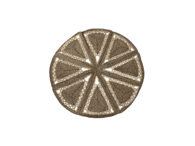 Килим Home ESPRIT Естествен Тропически 178 X 178 X 1,8 cm Килим Home ESPRIT Естествен Тропически 178 X 178 X 1,8 cm