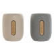 Поставка за четка за зъби Home ESPRIT Сив Сметана Dolomite 8,5 x 7 x 11 cm (2 броя)