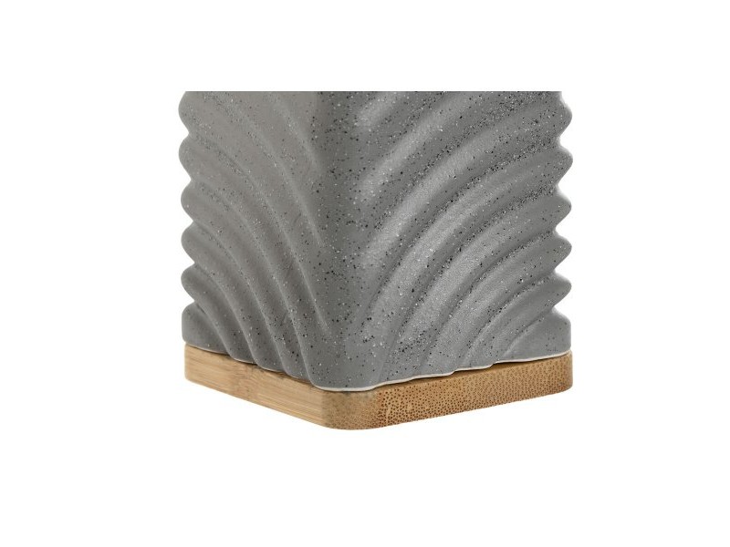 Поставка за четка за зъби Home ESPRIT Сив Сметана Бамбук Dolomite 7 x 7 x 12 cm (2 броя)