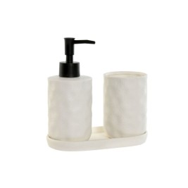 Комплект за Баня Home ESPRIT Бял ABS Dolomite 17,5 x 9,5 x 18 cm 3 Части