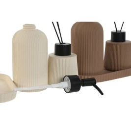Комплект за Баня Home ESPRIT Сметана теракота ABS Dolomite 17 x 9 x 2 cm 3 Части (2 броя)