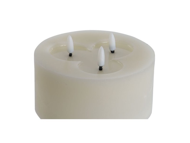 LED Свещ Home ESPRIT Бежов 15 x 15 x 7 cm (AA)
