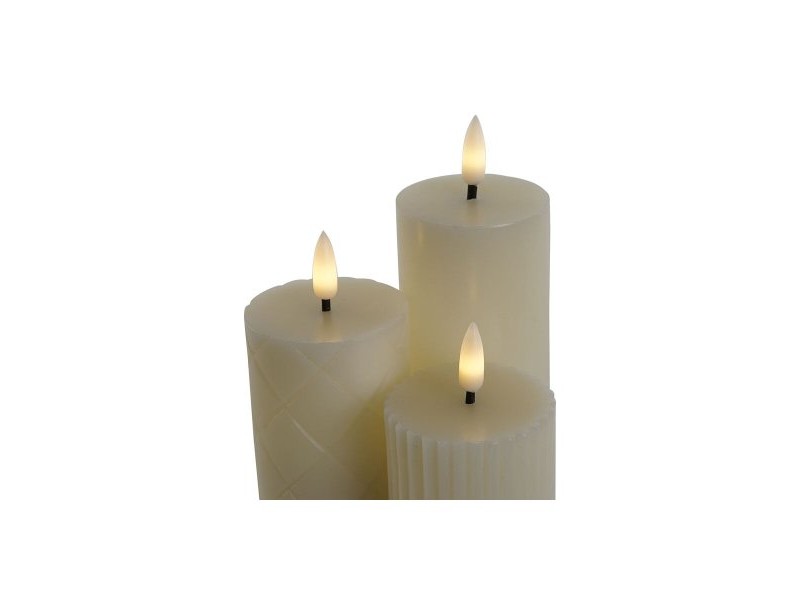 LED Свещ Home ESPRIT Бежов 5,5 x 5,5 x 13,5 cm (AA)