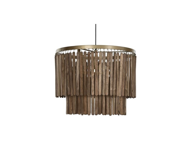 Полилей Home ESPRIT Кафяв Златен Дървен Метал Дърво манго 50 W 60 x 60 x 48 cm