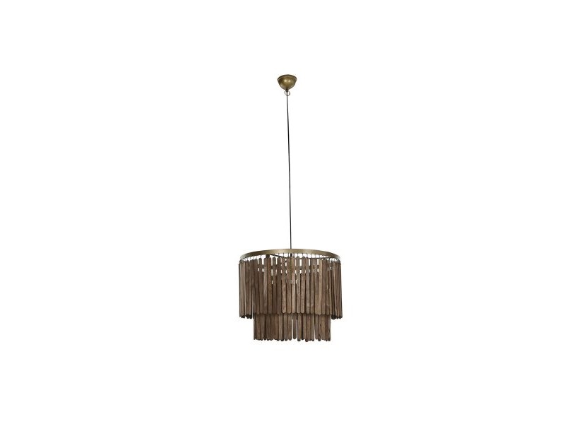 Полилей Home ESPRIT Кафяв Златен Дървен Метал Дърво манго 50 W 60 x 60 x 48 cm
