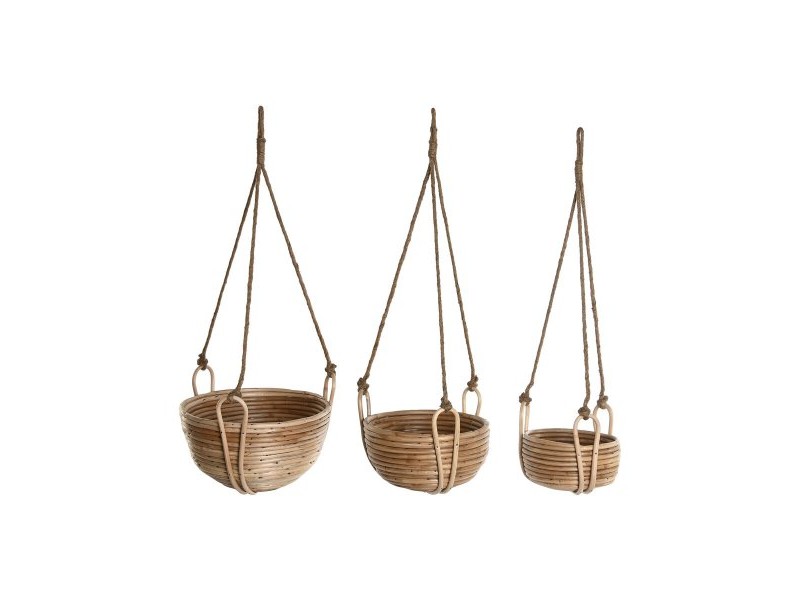 Комплект саксии Home ESPRIT Естествен плетена ракита Въже 31 x 31 x 23 cm (3 Части) Комплект саксии Home ESPRIT Естествен плетена ракита Въже 31 x 31 x 23 cm (3 Части)