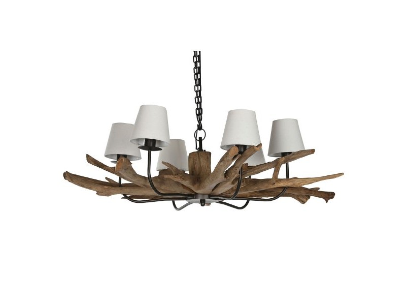 Полилей Home ESPRIT Желязо тиково дърво 130 X 130 X 35 cm Полилей Home ESPRIT Желязо тиково дърво 130 X 130 X 35 cm