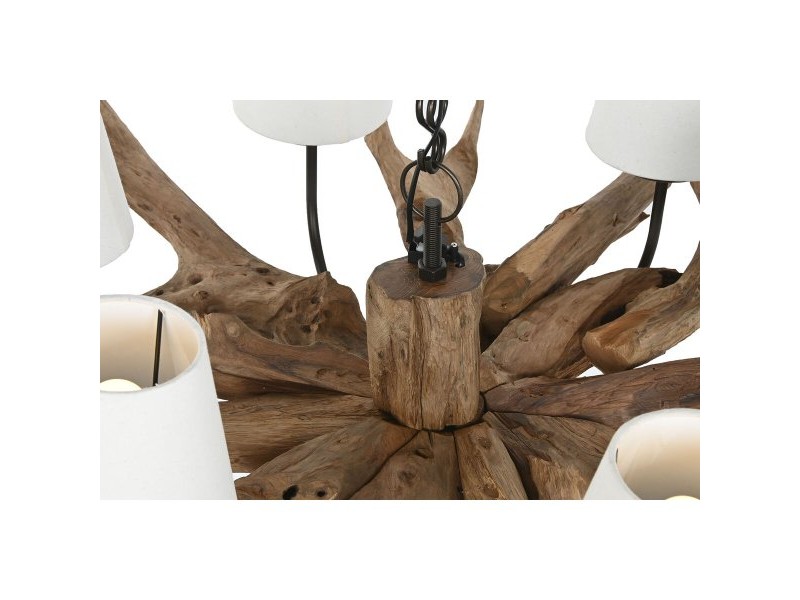Полилей Home ESPRIT Желязо тиково дърво 130 X 130 X 35 cm