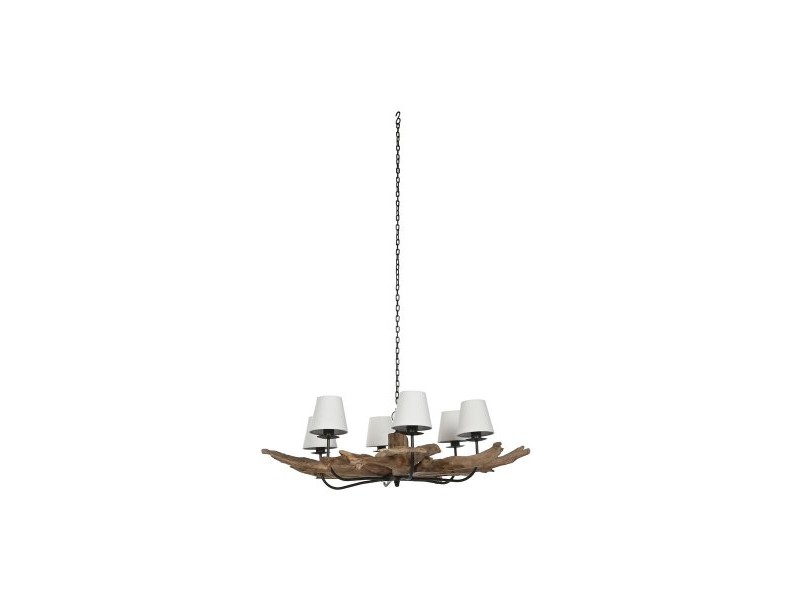 Полилей Home ESPRIT Желязо тиково дърво 130 X 130 X 35 cm