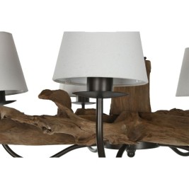Полилей Home ESPRIT Желязо тиково дърво 90 x 90 x 35 cm