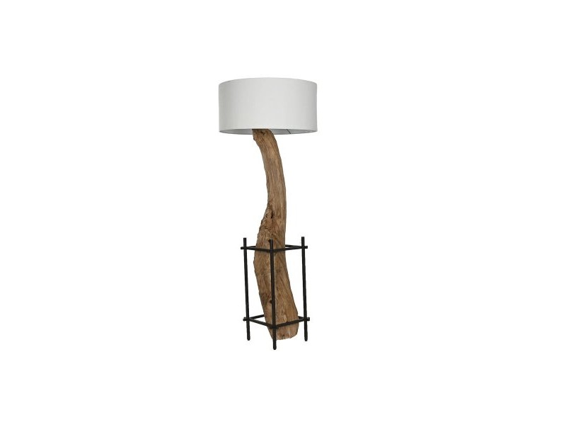 Полилей Home ESPRIT Желязо тиково дърво 65 x 65 x 50 cm