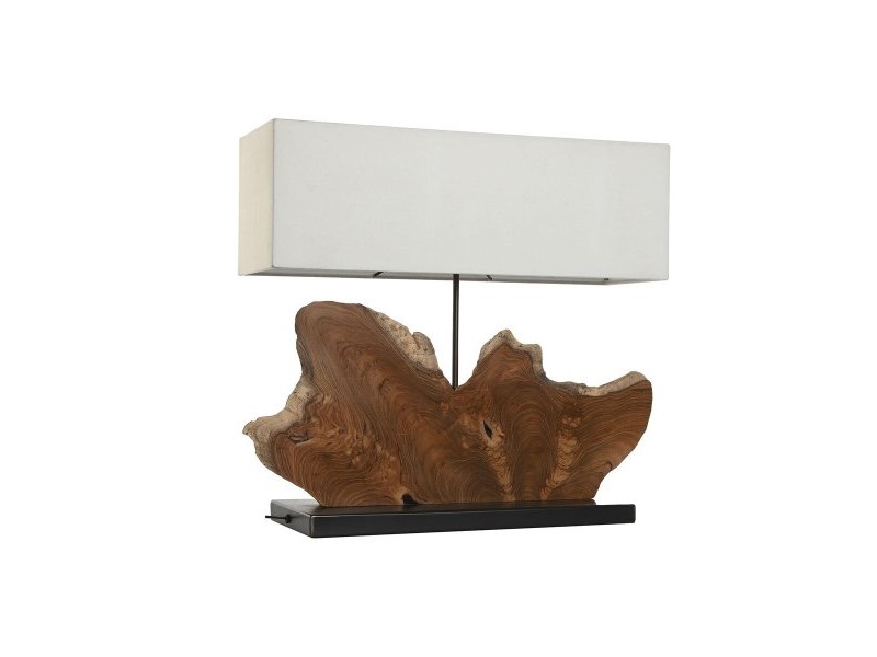 Настолна лампа Home ESPRIT Желязо тиково дърво 60 X 20 X 55 cm