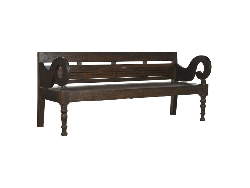 Пейка Home ESPRIT Тъмно сив тиково дърво 196 x 68 x 82 cm
