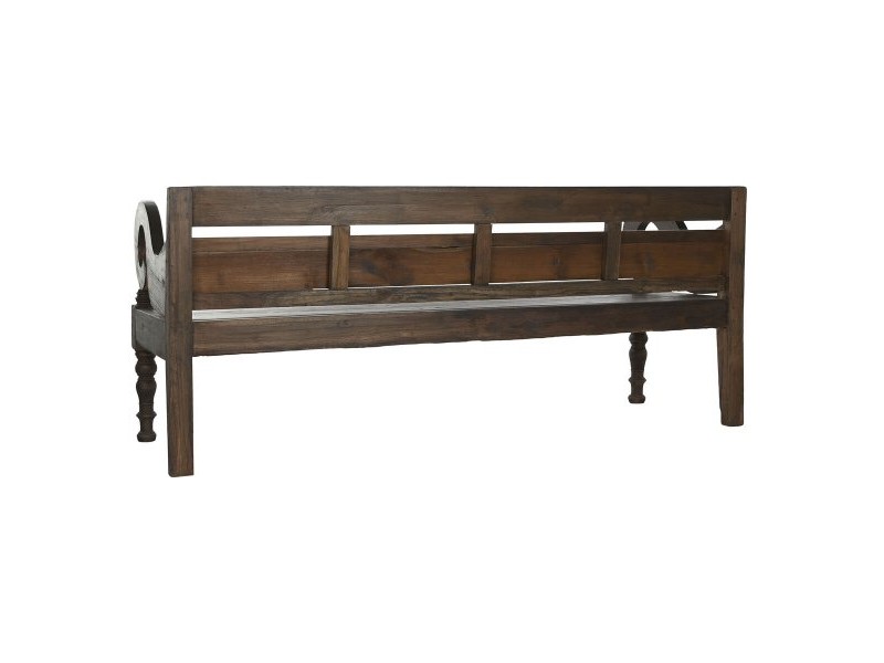 Пейка Home ESPRIT Тъмно сив тиково дърво 196 x 68 x 82 cm