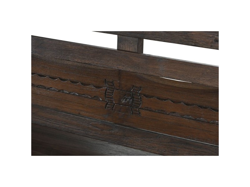 Пейка Home ESPRIT Тъмно сив тиково дърво 196 x 68 x 82 cm