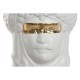 Саксия Home ESPRIT Бял Златен Порцелан 10 x 10 x 14 cm (2 броя)