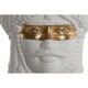 Саксия Home ESPRIT Бял Златен Порцелан 15 x 15 x 26.5 cm (2 броя)