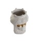 Саксия Home ESPRIT Бял Златен Порцелан 15 x 15 x 26.5 cm (2 броя)