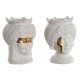 Саксия Home ESPRIT Бял Златен Порцелан 15 x 15 x 26.5 cm (2 броя)