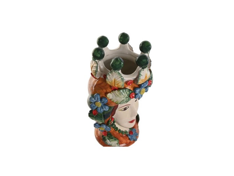 Саксия Home ESPRIT Зелен Многоцветен Порцелан 20 x 20 x 32 cm (2 броя)