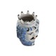 Саксия Home ESPRIT Син Бял Порцелан 15 x 15 x 26 cm