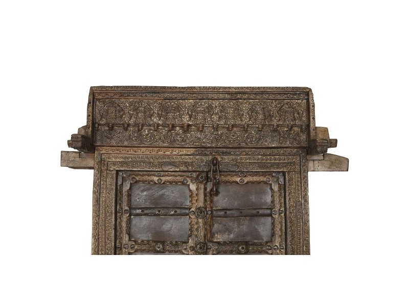 Декоративна Фигура за Градина Home ESPRIT Кафяв тиково дърво 120 X 46 X 190 cm Врата
