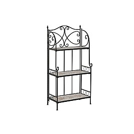 Лавица Home ESPRIT Черен Многоцветен Керамика железен 3 Рафтове 54 x 29 x 121 cm 58 x 31,5 x 117 cm
