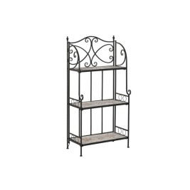 Лавица Home ESPRIT Черен Многоцветен Керамика железен 3 Рафтове 54 x 29 x 121 cm 58 x 31,5 x 117 cm