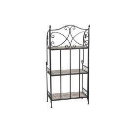 Лавица Home ESPRIT Черен Многоцветен Керамика железен 3 Рафтове 54 x 29 x 121 cm 58 x 31,5 x 117 cm