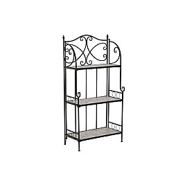 Лавица Home ESPRIT Черен Многоцветен Керамика железен 3 Рафтове 54 x 29 x 121 cm 58 x 31,5 x 117 cm
