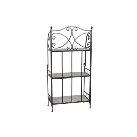 Лавица Home ESPRIT Черен Многоцветен Керамика железен 3 Рафтове 54 x 29 x 121 cm 58 x 31,5 x 117 cm