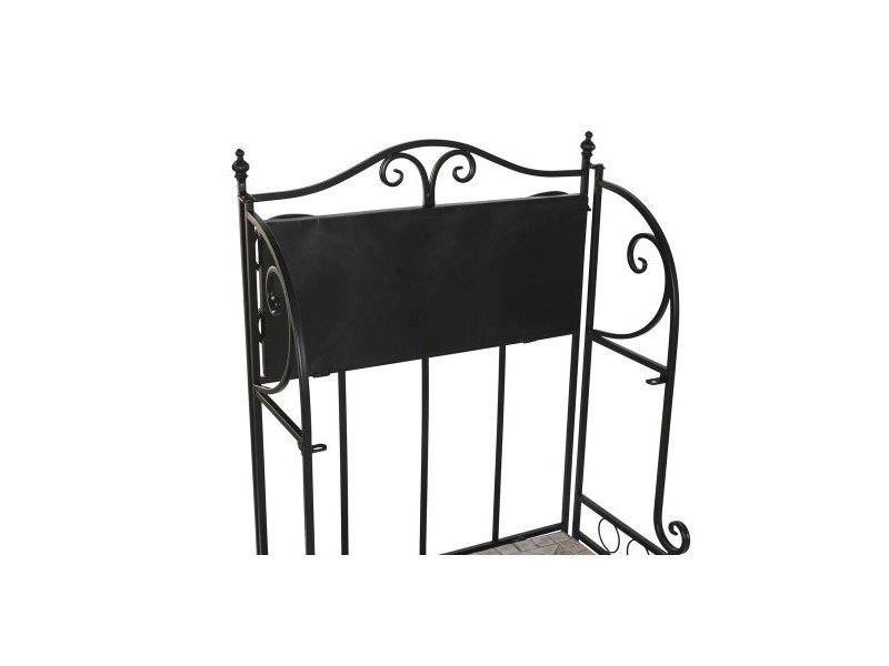 Лавица Home ESPRIT Черен Многоцветен Керамика железен 3 Рафтове 54 x 29 x 121 cm 58 x 31,5 x 117 cm