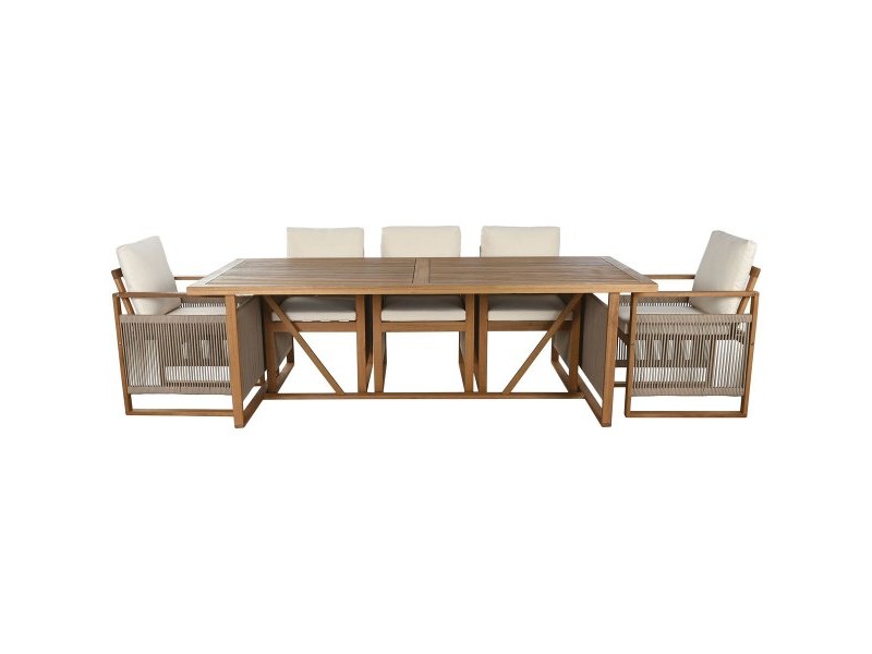 Комплект от маса с стола Home ESPRIT Кафяв 230 x 100 x 75 cm