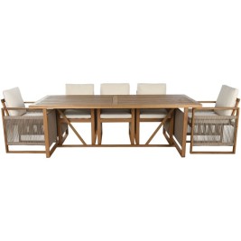Комплект от маса с стола Home ESPRIT Кафяв 230 x 100 x 75 cm