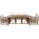 Комплект от маса с стола Home ESPRIT Кафяв 230 x 100 x 75 cm
