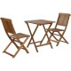 Комплект от маса с 2 стола Home ESPRIT Кафяв 60 x 60 x 74 cm