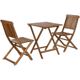 Комплект от маса с 2 стола Home ESPRIT Кафяв 60 x 60 x 74 cm