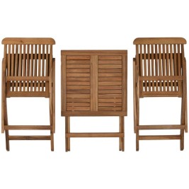 Комплект от маса с 2 стола Home ESPRIT Кафяв 60 x 60 x 74 cm
