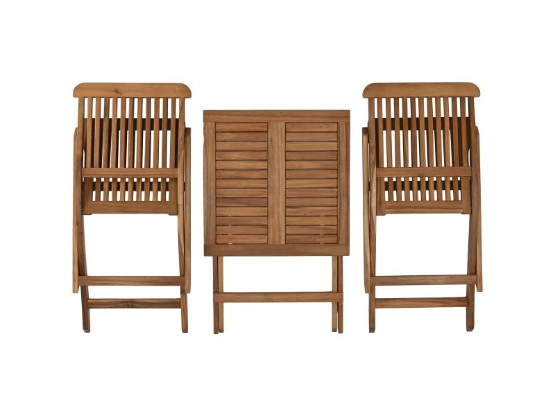Комплект от маса с 2 стола Home ESPRIT Кафяв 60 x 60 x 74 cm