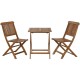 Комплект от маса с 2 стола Home ESPRIT Кафяв 60 x 60 x 74 cm