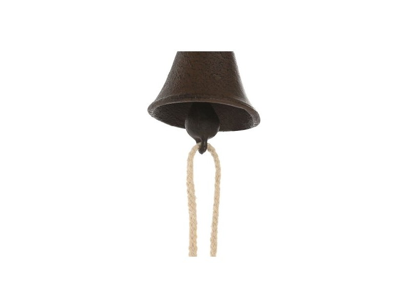 Звънец Home ESPRIT Кафяв Черен Въже Желязо 14,5 x 7,5 x 18,5 cm