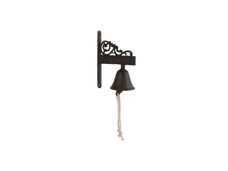 Звънец Home ESPRIT Кафяв Черен Въже Желязо 14,5 x 7,5 x 18,5 cm