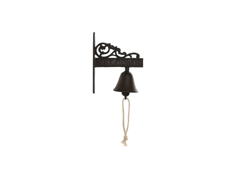 Звънец Home ESPRIT Кафяв Черен Въже Желязо 14,5 x 7,5 x 18,5 cm
