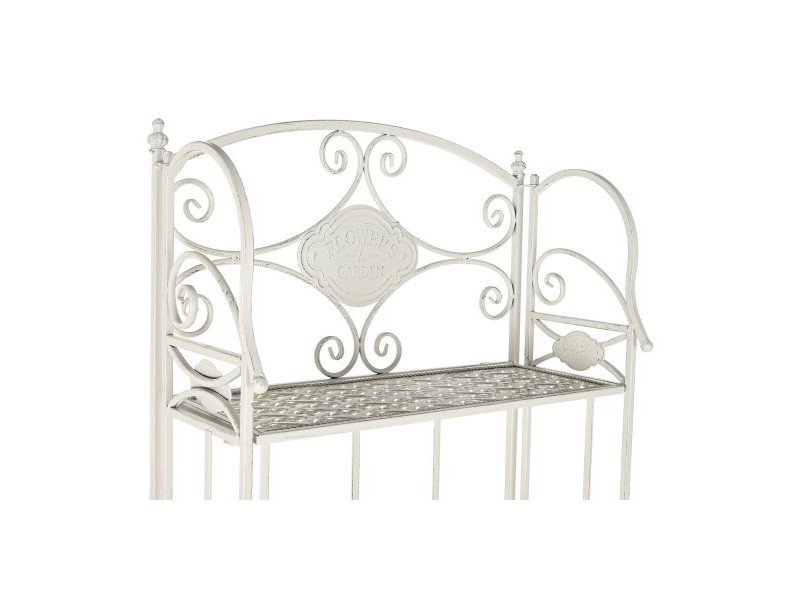 Лавица Home ESPRIT Бял Метал 4 Рафтове 61 x 29 x 163,5 cm
