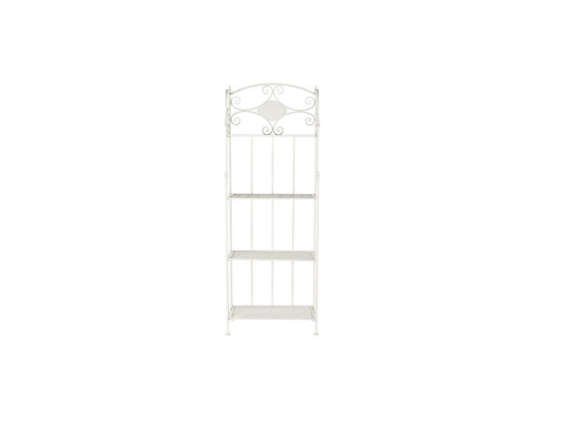 Лавица Home ESPRIT Бял Метал 4 Рафтове 61 x 29 x 163,5 cm
